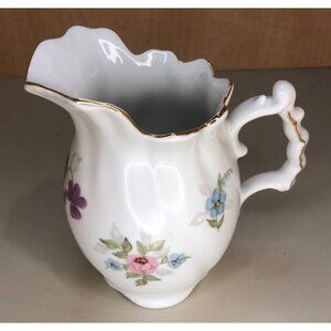Beautiful Jackson Pottery China Small Pitcher/Vase with Flowers
